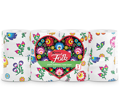 Toilet paper Kartika FOLK 8 rolls 150 sheets 3 plies